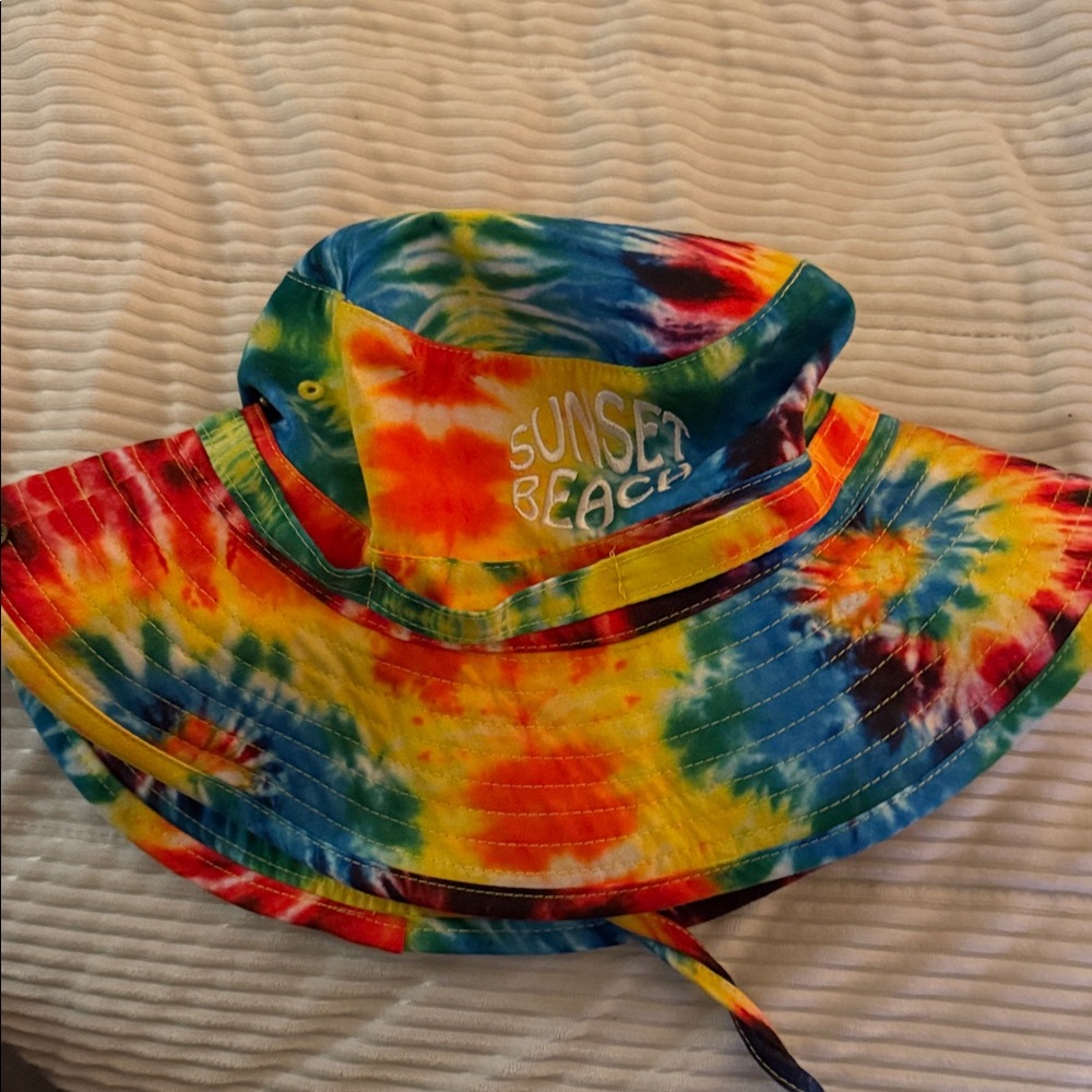 Colorful Tie-Dye Sunset Beach bucket Hat